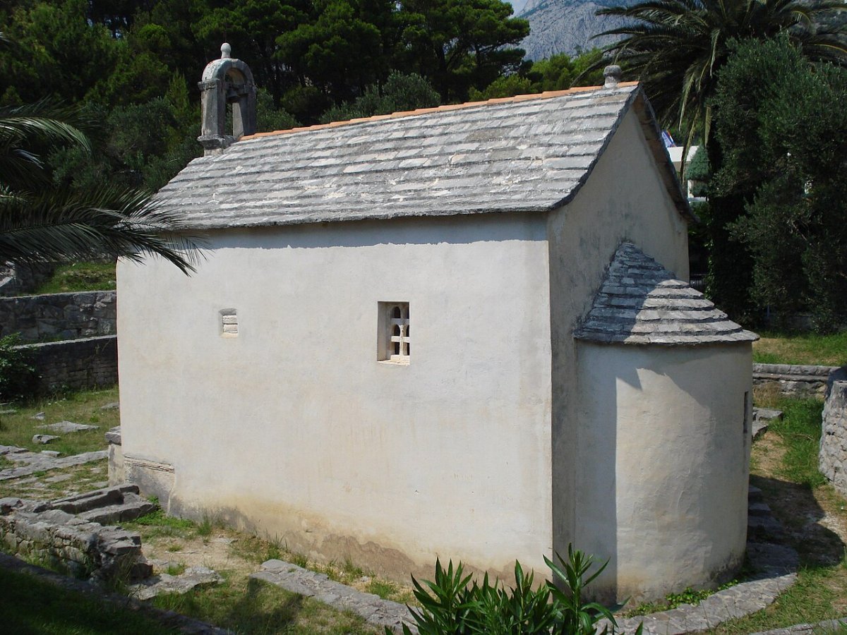 Church of st george with archaeological site tucepi