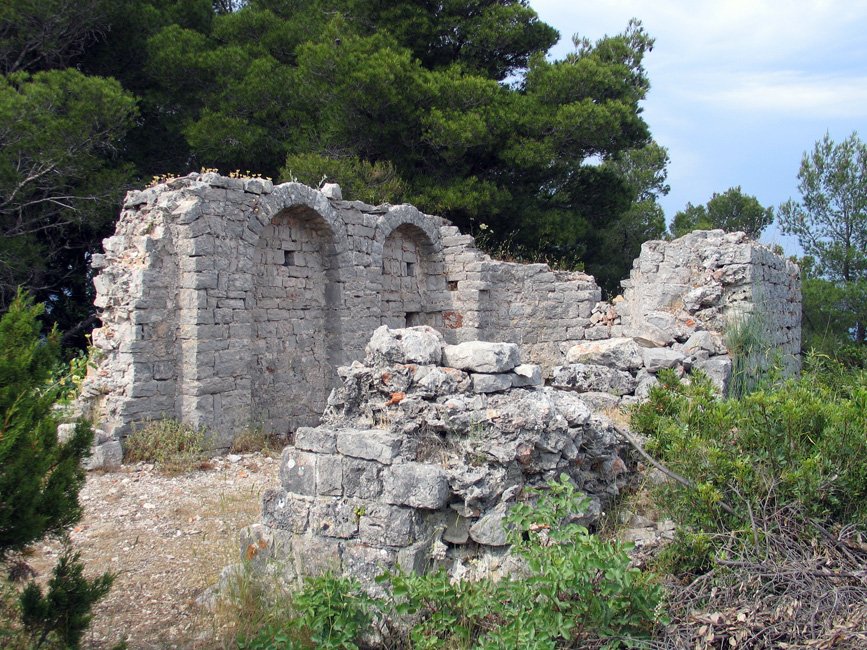 Remains of the church of st vitus at hum vrbanj